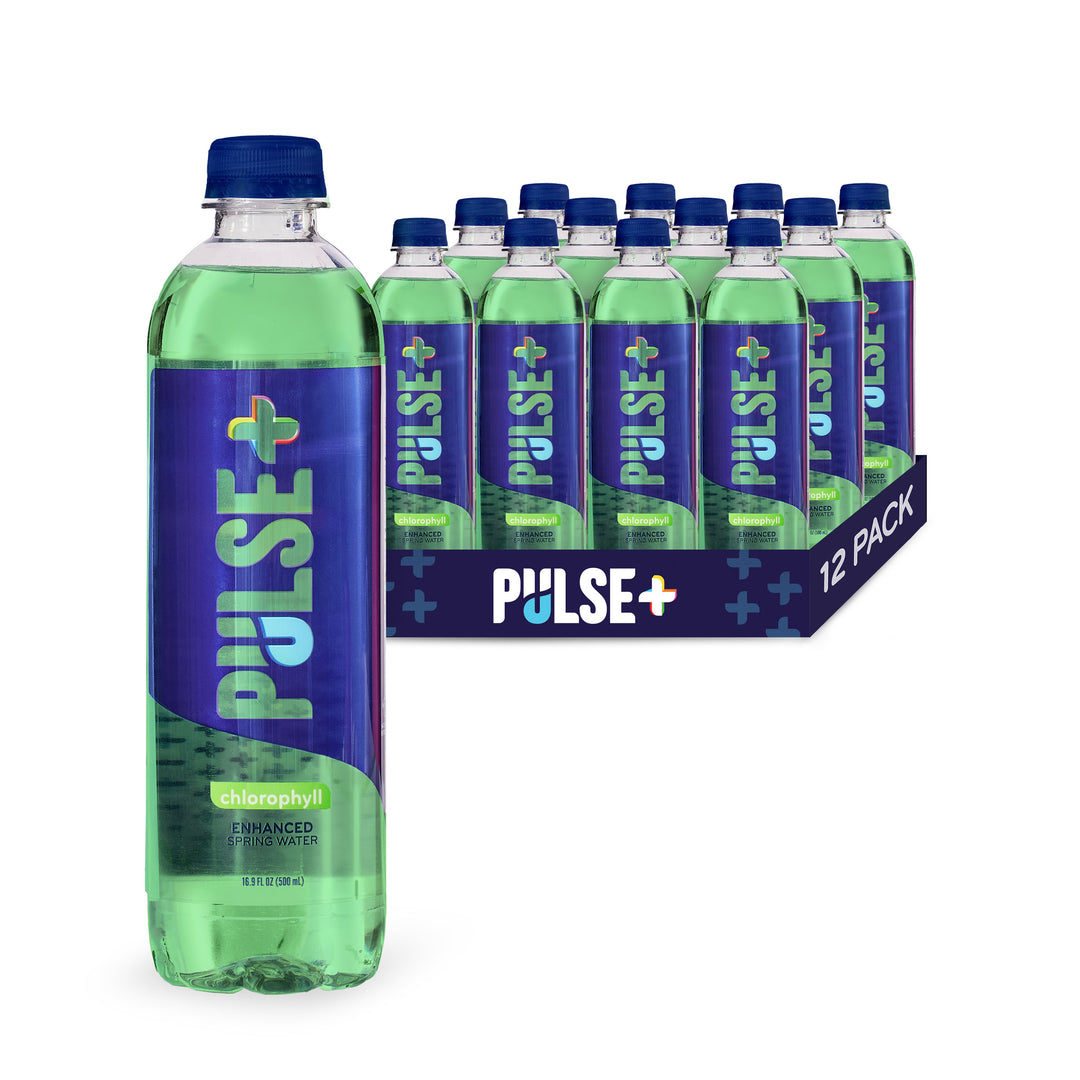 PULSE_Chlorophyll_16.9oz_PET12_Image0Main PULSE+ Chlorophyll Enhanced Bottled Water - 100% Natural Spring Water