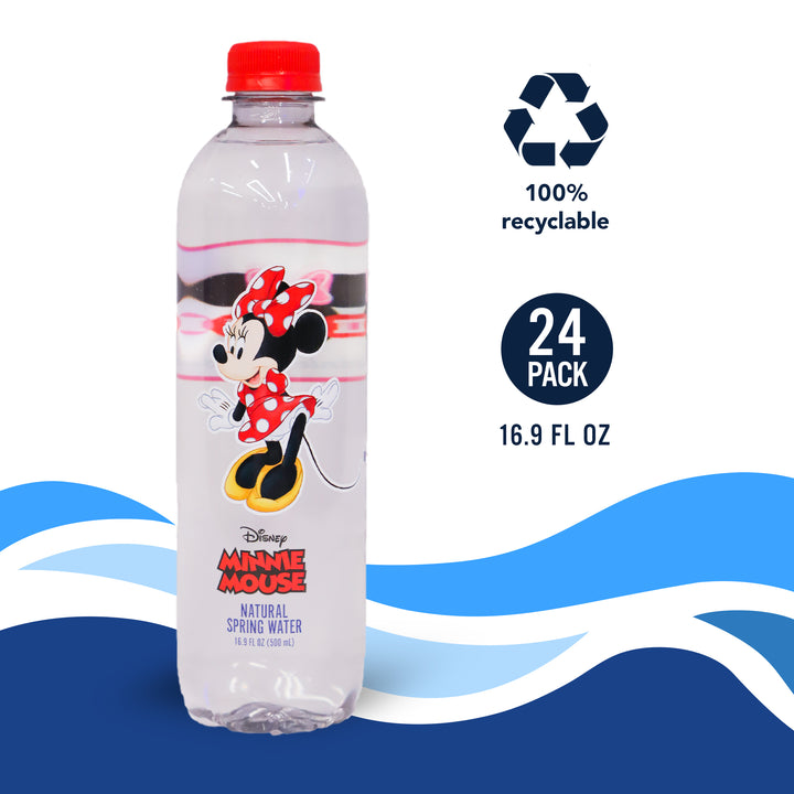 Disney Minnie Mouse Bottled Water - 100% Natural Spring Water