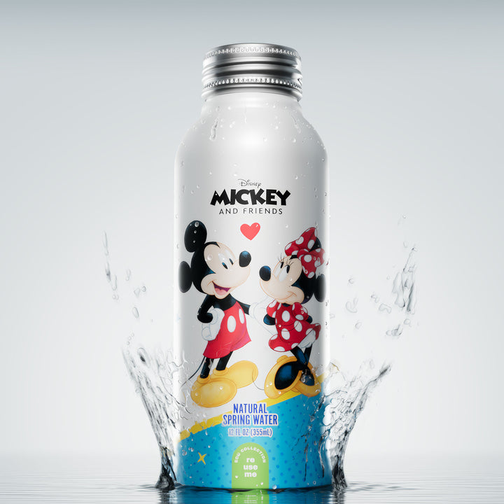 Disney Mickey and Minnie Mouse Bottled Water - 100% Natural Spring Water