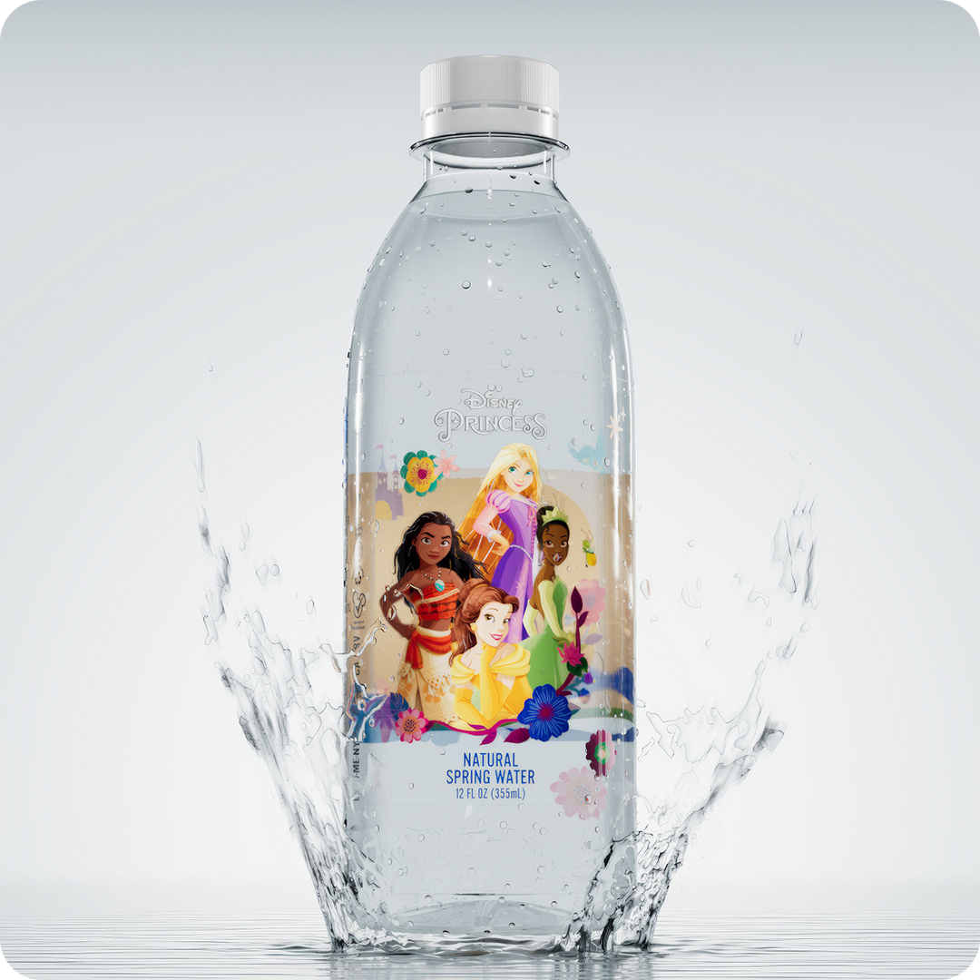 Disney Princess "Artisan Picnic" Bottled Water - 100% Natural Spring Water