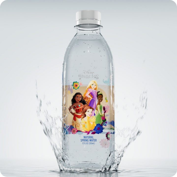 Disney Princess "Artisan Picnic" Bottled Water - 100% Natural Spring Water