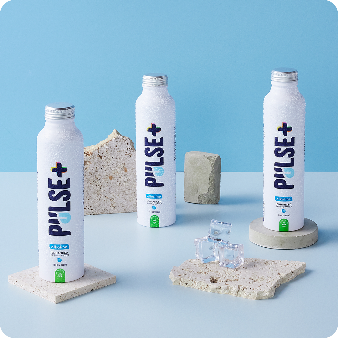 PULSE+ Alkaline Enhanced Bottled Water - 100% Natural Spring Water