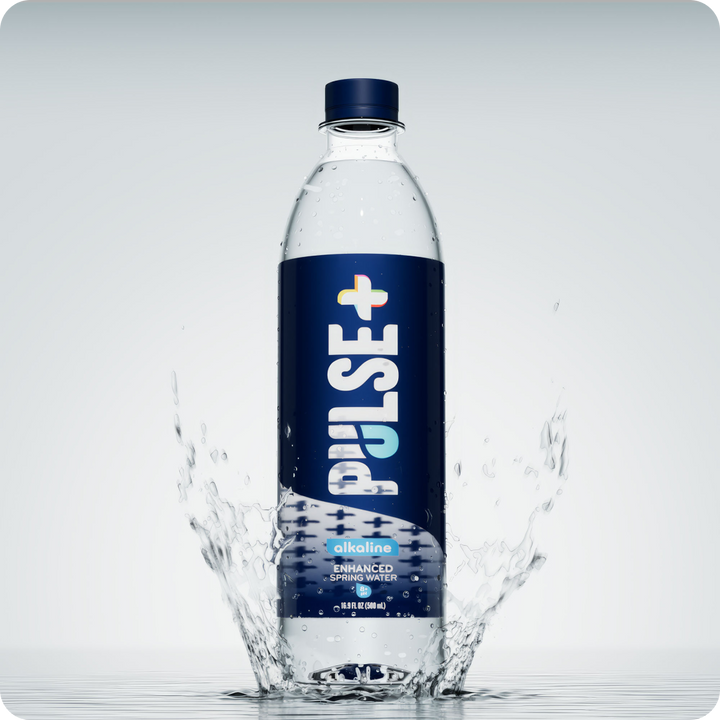 PULSE+ Alkaline Enhanced Bottled Water - 100% Natural Spring Water