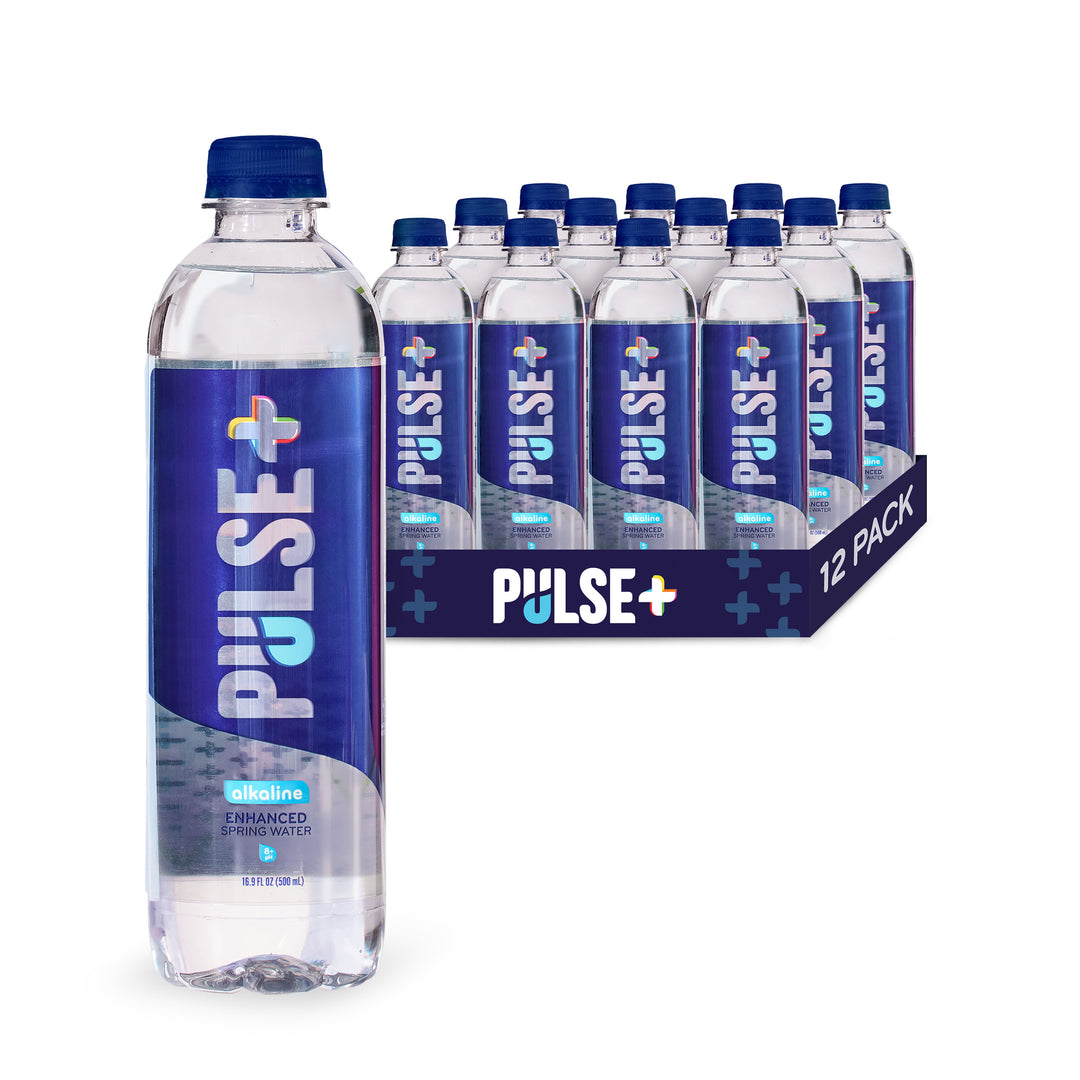 PULSE_Alkaline_16.9oz_PET12_Image0Main PULSE+ Alkaline Enhanced Bottled Water - 100% Natural Spring Water