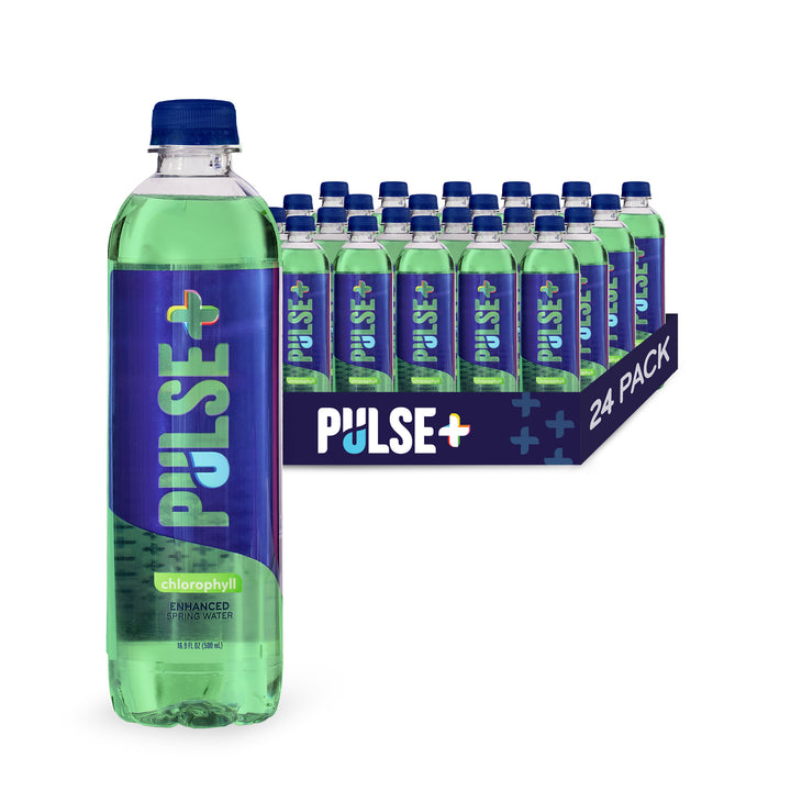 PULSE_Chlorophyll_16.9oz_PET24_Image0Main PULSE+ Chlorophyll Enhanced Bottled Water - 100% Natural Spring Water