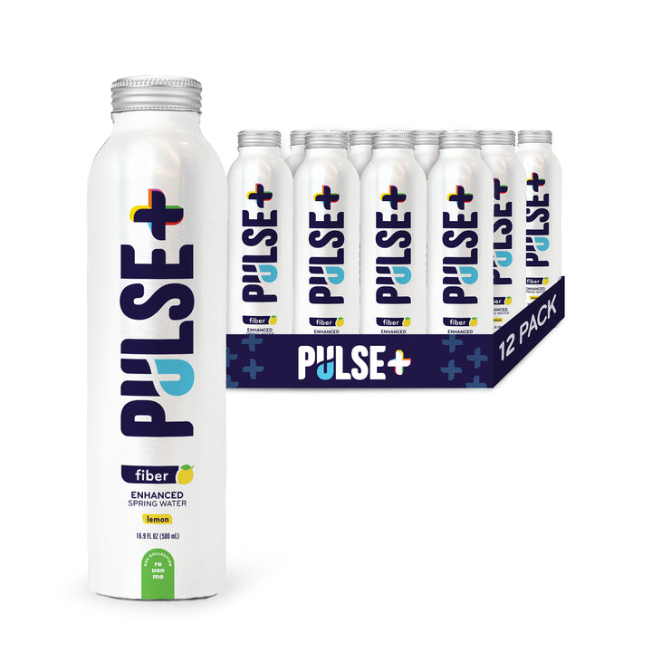 PULSE_Fiberlemon_16.9oz_Alum_Image0Main PULSE+ Fiber Lemon Enhanced Bottled Water - 100% Natural Spring Water