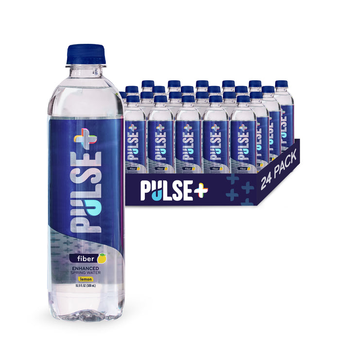 PULSE_Fiberlemon_16.9oz_PET24_Image0Main PULSE+ Fiber Lemon Enhanced Bottled Water - 100% Natural Spring Water
