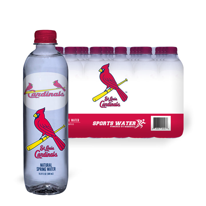 SportsWater_Cardinals_16.9oz_PET_Image0Main St. Louis Cardinals Bottled Water - 100% Natural Spring Water