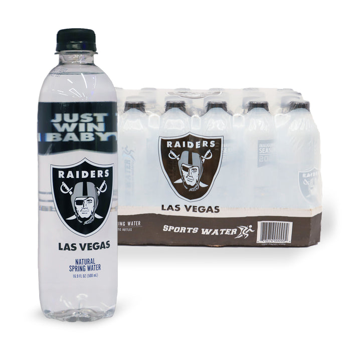 SportsWater_Raiders_16.9oz_PET_Image0Main Las Vegas Raiders Bottled Water - 100% Natural Spring Water