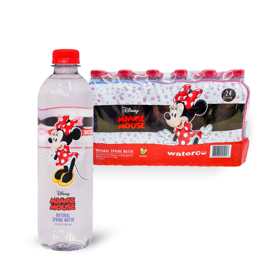 Disney Minnie Mouse Bottled Water - 100% Natural Spring Water