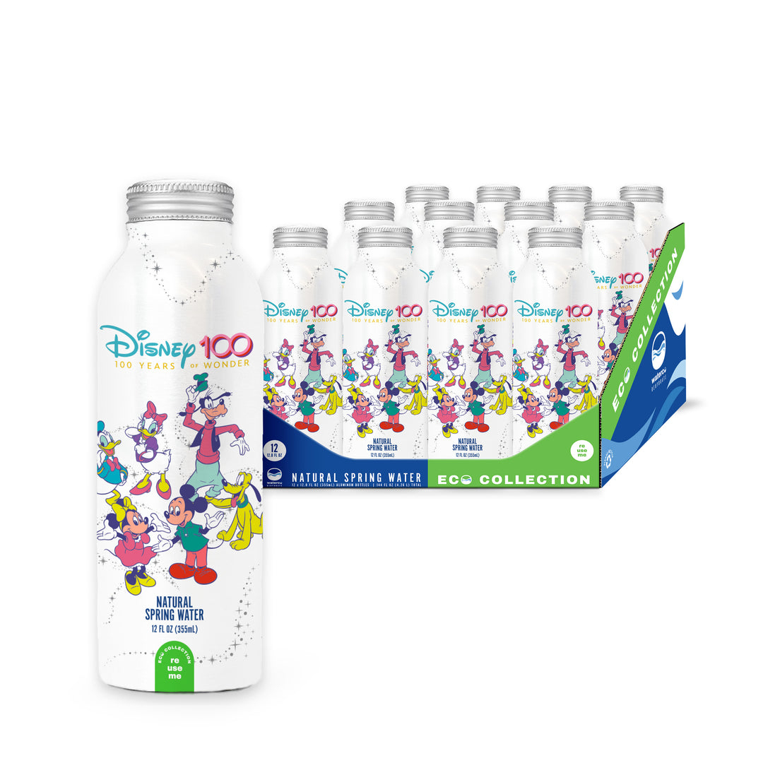 Waterco_DIS-G1003_12oz_Alum12_Image0Maincopy Disney 100th Anniversary Classic Celebration Bottled Water - 100% Natural Spring Water