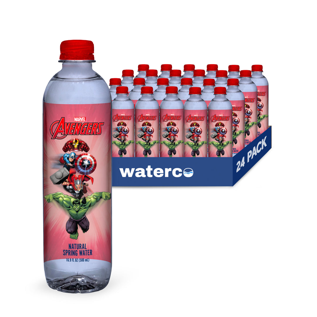 Waterco_MAR_GROUP1_16.9oz_PET24_Image0Main Marvel Avengers "Full of Force" Bottled Water - 100% Natural Spring Water  